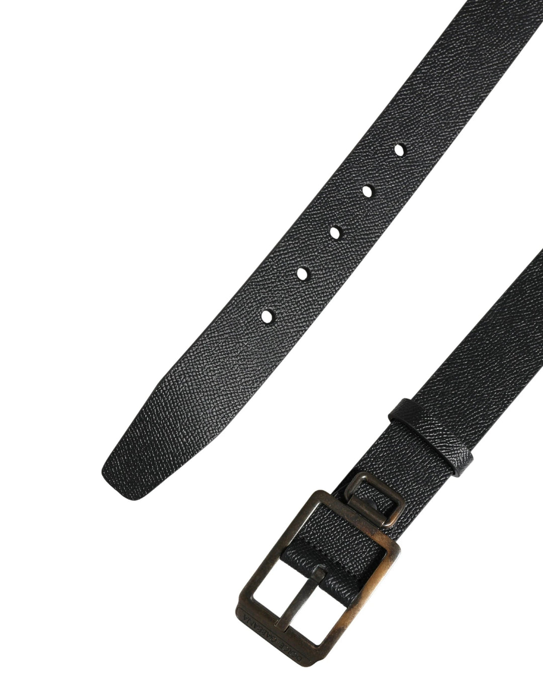 Dolce &amp; Gabbana Sample Sale Dolce &amp; Gabbana Black Calf Leather Gold Metal Buckle Belt - | Designer outlet