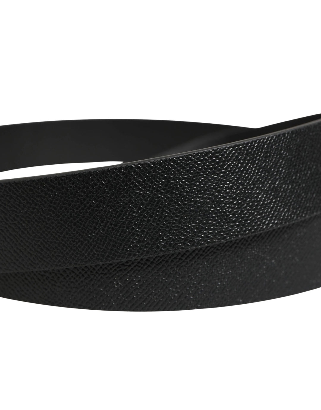 Dolce &amp; Gabbana Sample Sale Dolce &amp; Gabbana Black Calf Leather Silver Metal Buckle Belt - | Designer outlet