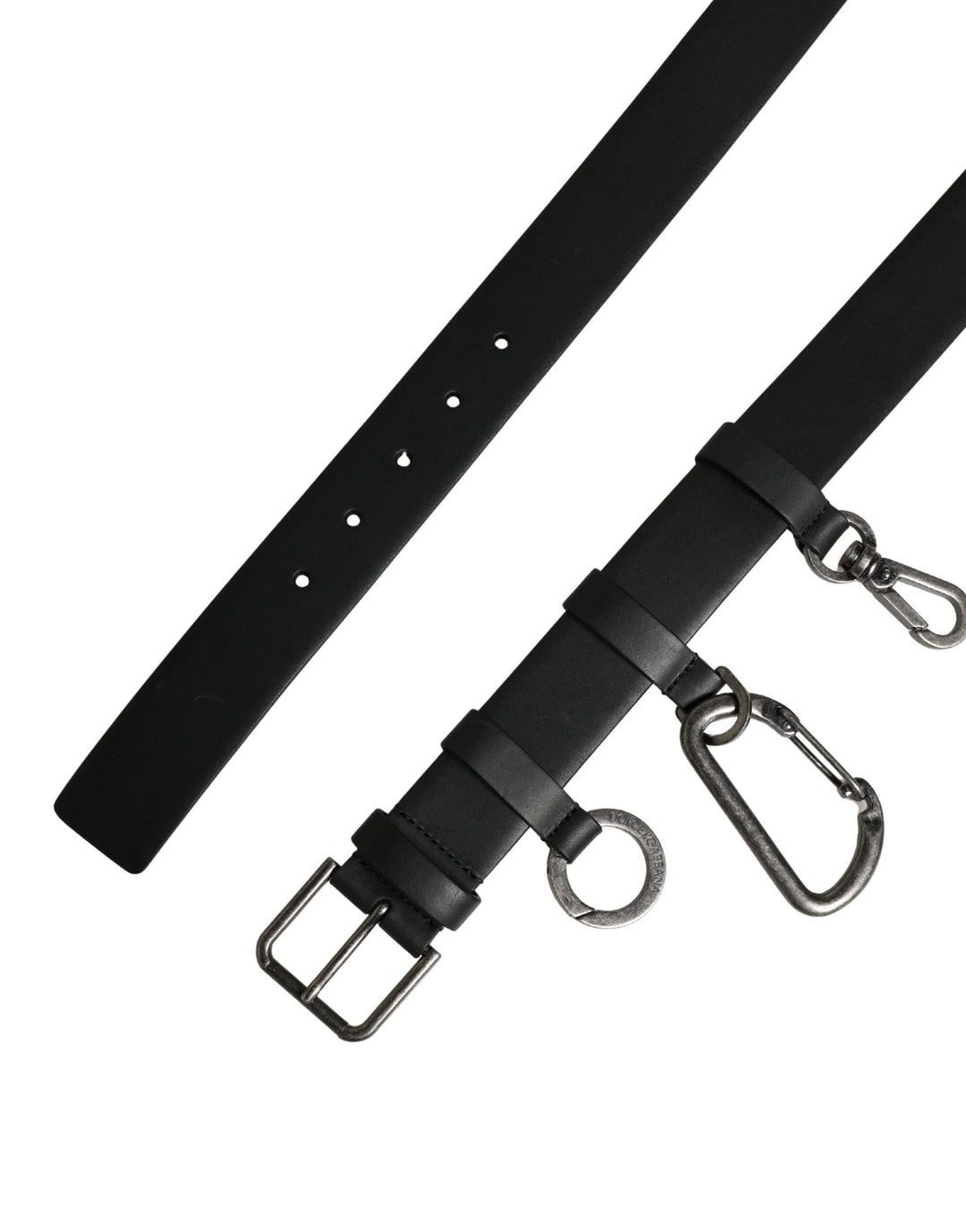 Dolce &amp; Gabbana Sample Sale Dolce &amp; Gabbana Black Calf Leather Silver Metal Buckle Belt - | Designer outlet