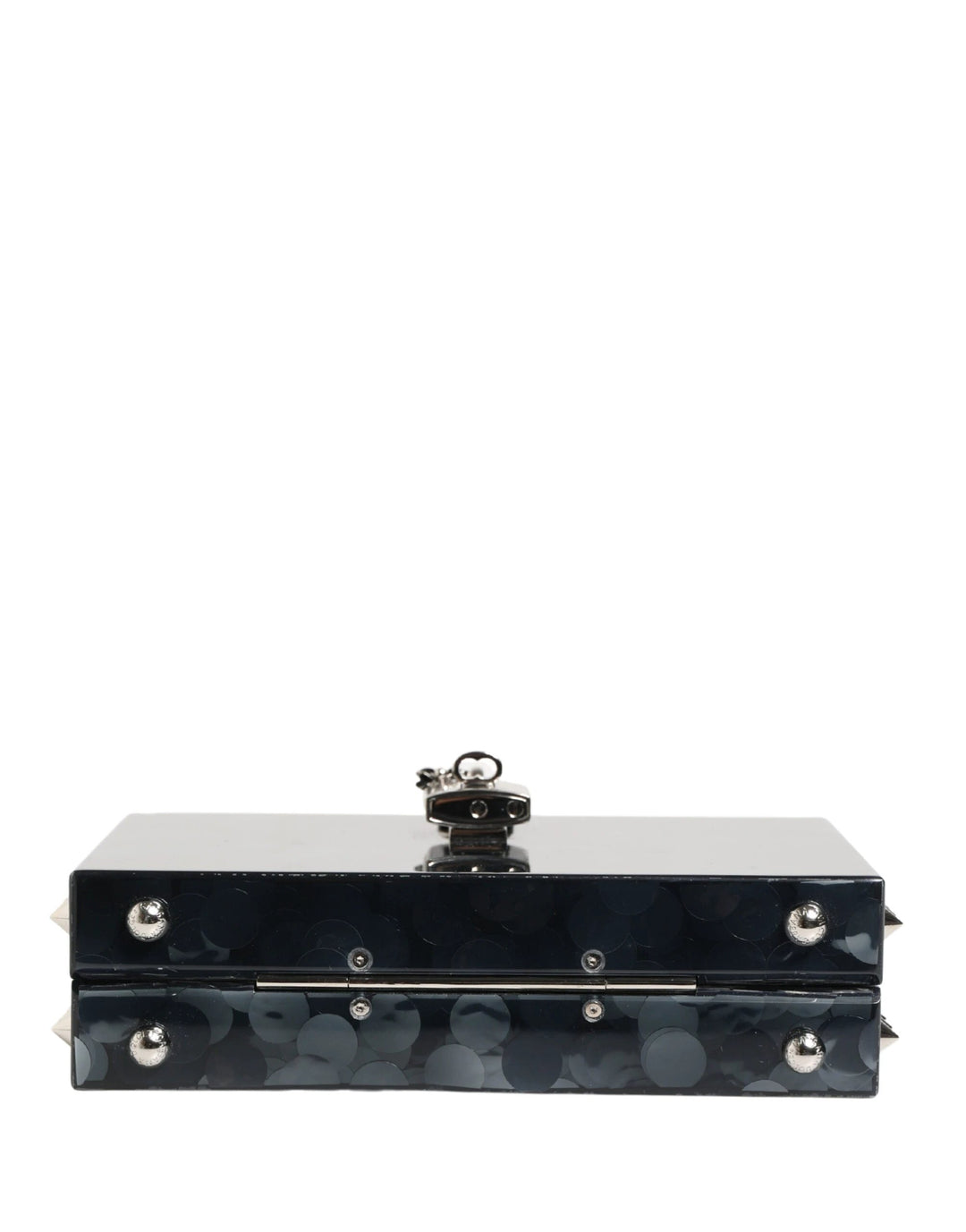 Dolce & Gabbana Sample Sale Dolce & Gabbana Black Acrylic Plexiglass Studded DOLCE BOX Clutch Bag - | Designer outlet