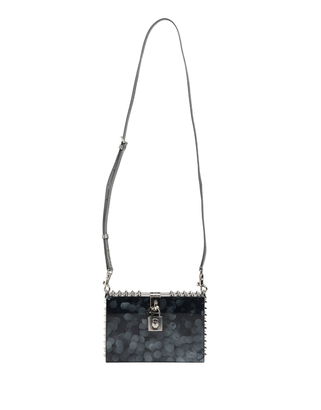 Dolce & Gabbana Sample Sale Dolce & Gabbana Black Acrylic Plexiglass Studded DOLCE BOX Clutch Bag - | Designer outlet