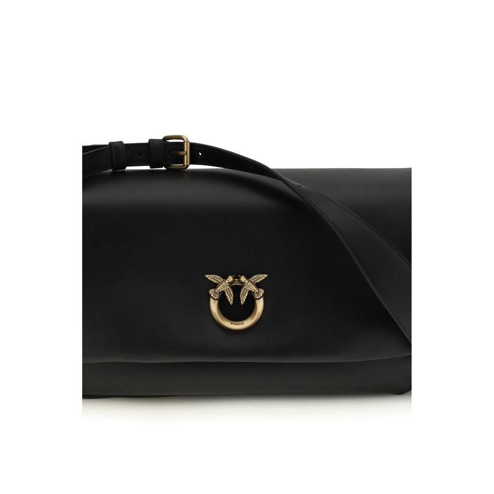 PINKO Sample Sale PINKO Black Calf Leather Bos Taurus Shoulder Bag - | Designer outlet