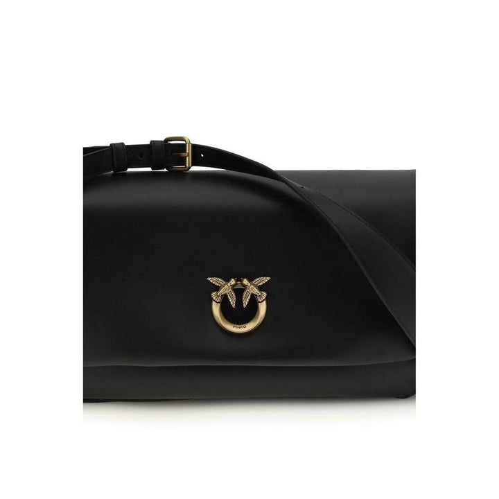 PINKO Sample Sale PINKO Black Calf Leather Bos Taurus Shoulder Bag - | Designer outlet