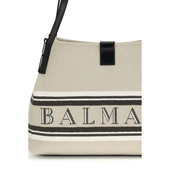 Balmain Sample Sale Balmain Beige Cotton Shoulder Bag - | Designer outlet
