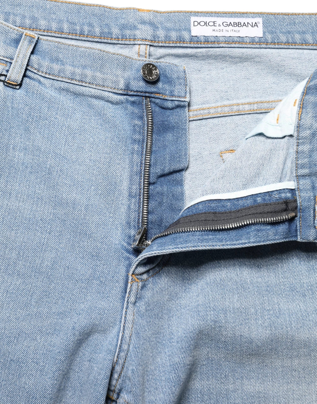 Dolce &amp; Gabbana Sample Sale Dolce &amp; Gabbana Light Blue Washed Loose Cotton Denim Jeans - | Designer outlet