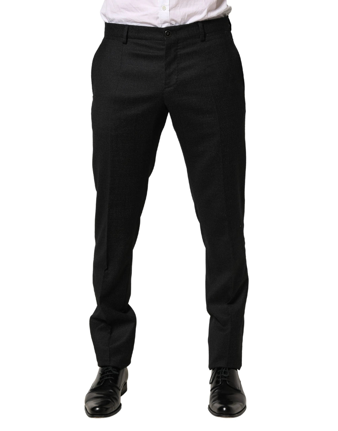 Dolce &amp; Gabbana Sample Sale Dolce &amp; Gabbana Black Wool Skinny Men Dress Trouser Pants - | Designer outlet