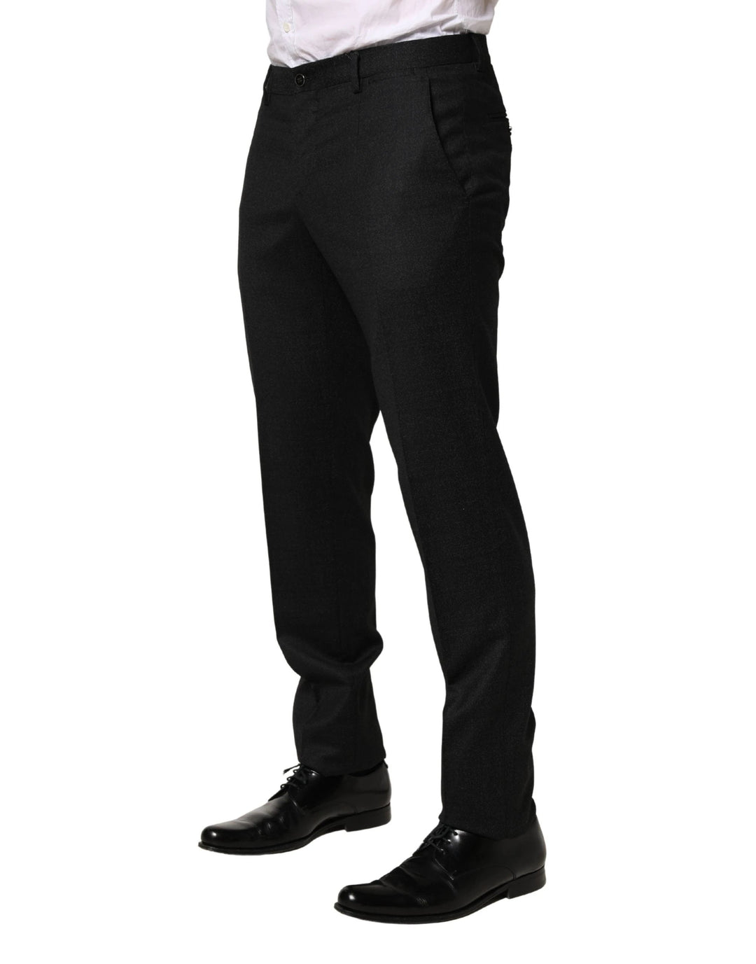 Dolce &amp; Gabbana Sample Sale Dolce &amp; Gabbana Black Wool Skinny Men Dress Trouser Pants - | Designer outlet