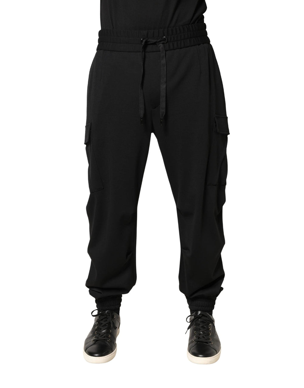 Dolce & Gabbana Sample Sale Dolce & Gabbana Black Polyester Cargo Jogger Men Trouser Pants - | Designer outlet