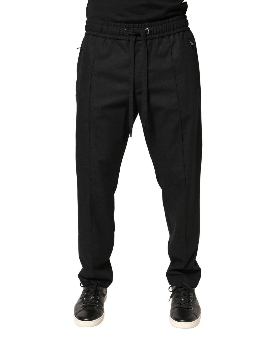 Dolce & Gabbana Sample Sale Dolce & Gabbana Black Wool Skinny Jogger Trouser Pants - | Designer outlet