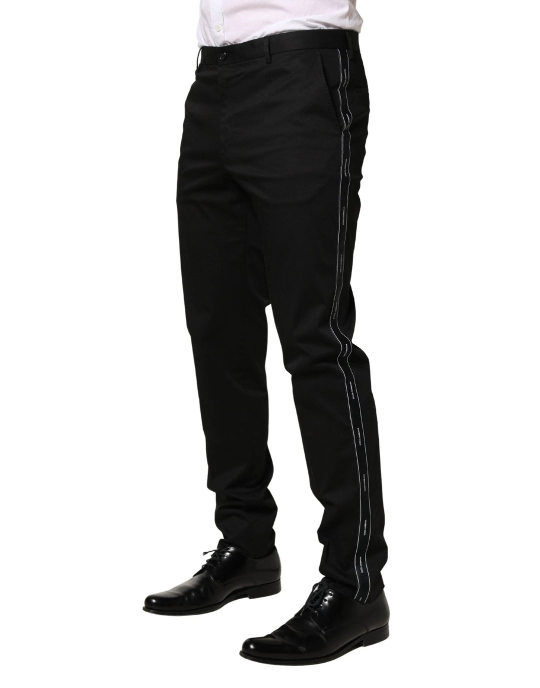 Dolce &amp; Gabbana Sample Sale Dolce &amp; Gabbana Black Cotton Skinny Men Dress Trouser Pants - | Designer outlet