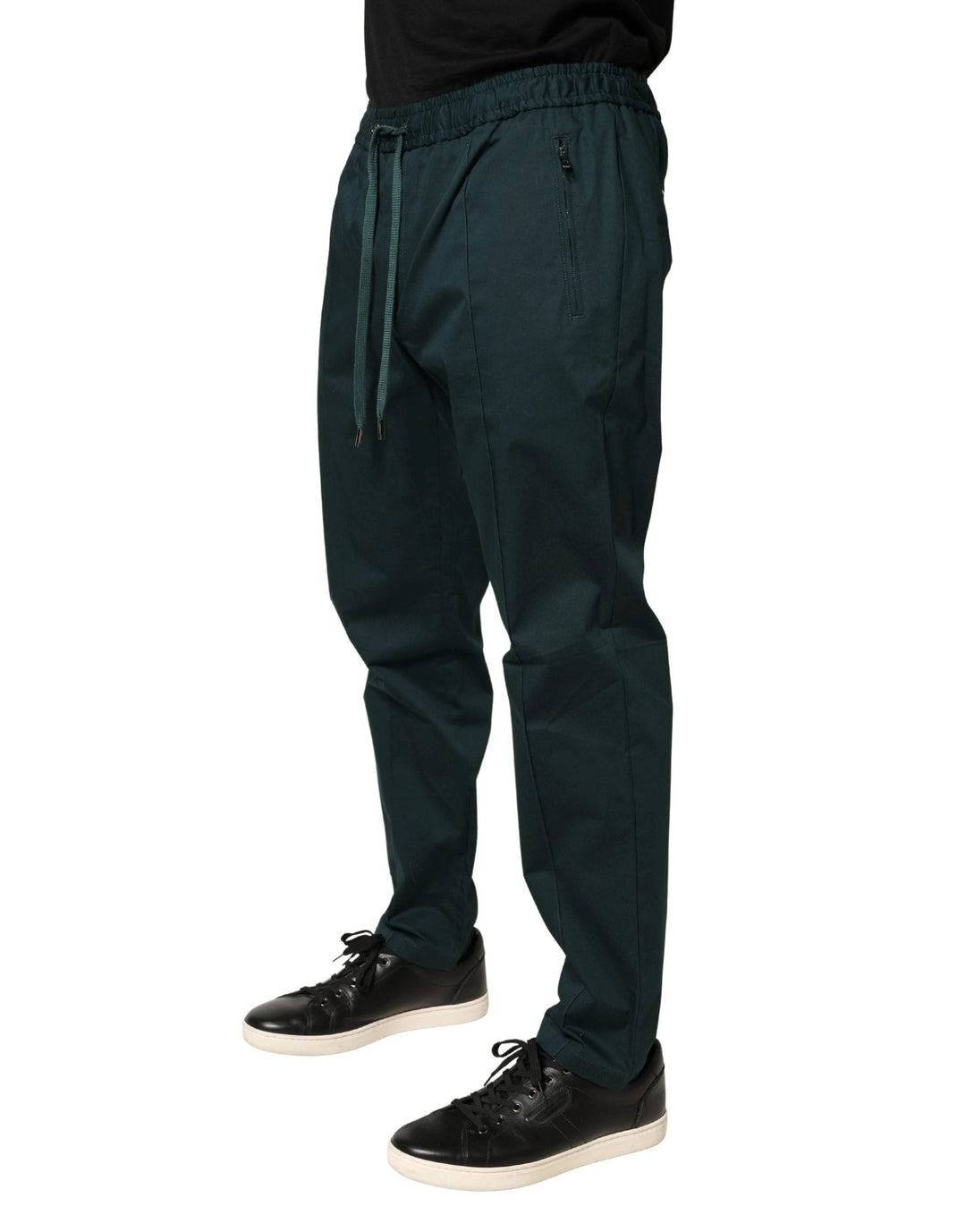 Dolce &amp; Gabbana Sample Sale Dolce &amp; Gabbana Green Cotton Skinny Men Jogger Trouser Pants - | Designer outlet