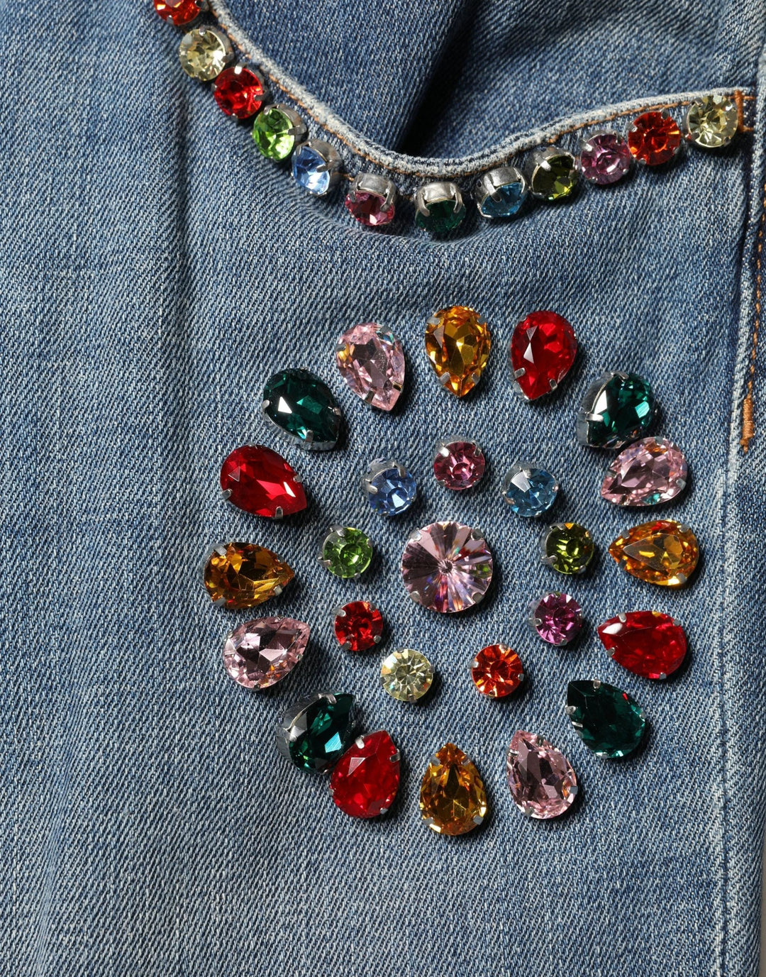 Dolce &amp; Gabbana Sample Sale Dolce &amp; Gabbana Blue Embellished Loose Cotton Men Denim Jeans - | Designer outlet