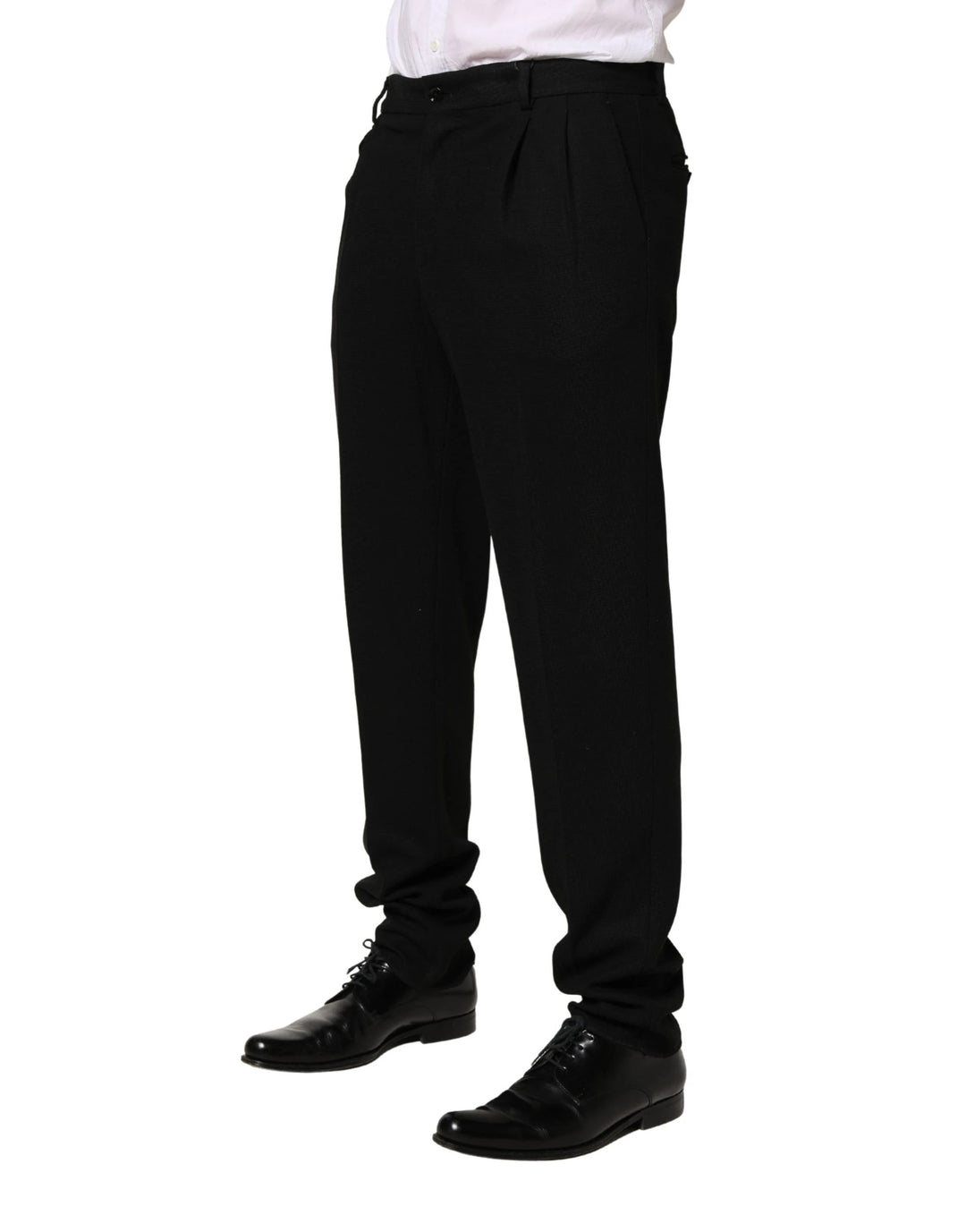 Dolce &amp; Gabbana Sample Sale Dolce &amp; Gabbana Black Wool Skinny Men Dress Trouser Pants - | Designer outlet