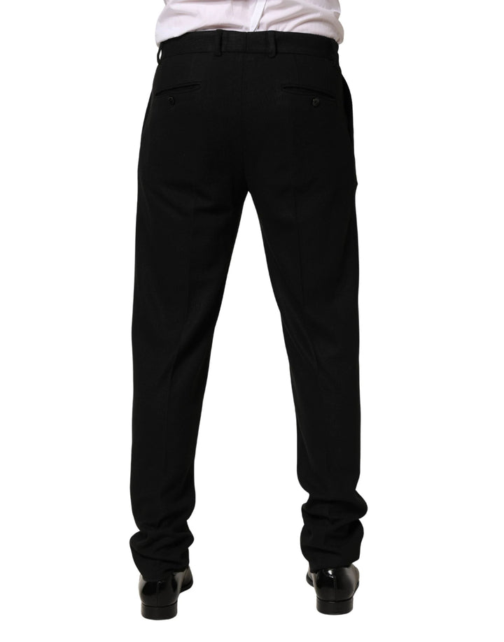 Dolce &amp; Gabbana Sample Sale Dolce &amp; Gabbana Black Wool Skinny Men Dress Trouser Pants - | Designer outlet
