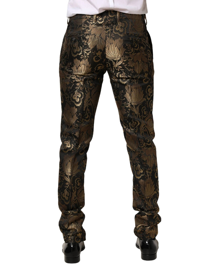 Dolce & Gabbana Sample Sale Dolce & Gabbana Gold Jacquard Dress Formal Men Trouser Pants - | Designer outlet