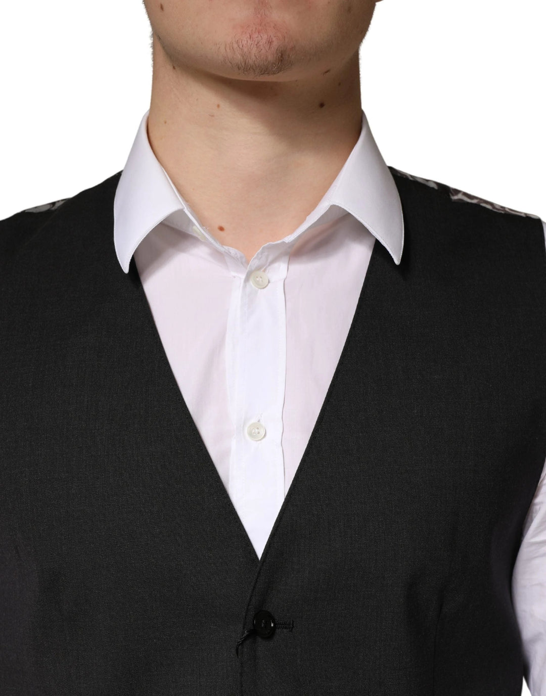 Dolce &amp; Gabbana Sample Sale Dolce &amp; Gabbana Black Wool Dress Men Formal Waistcoat Vest - | Designer outlet