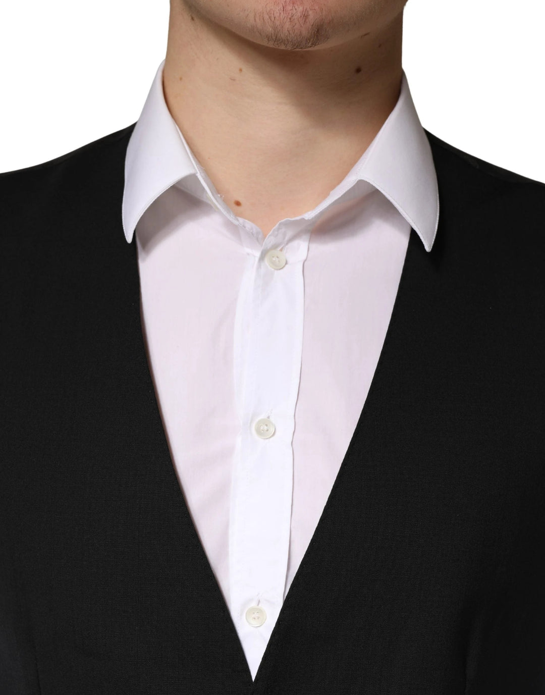 Dolce &amp; Gabbana Sample Sale Dolce &amp; Gabbana Black Wool Dress Men Formal Waistcoat Vest - | Designer outlet