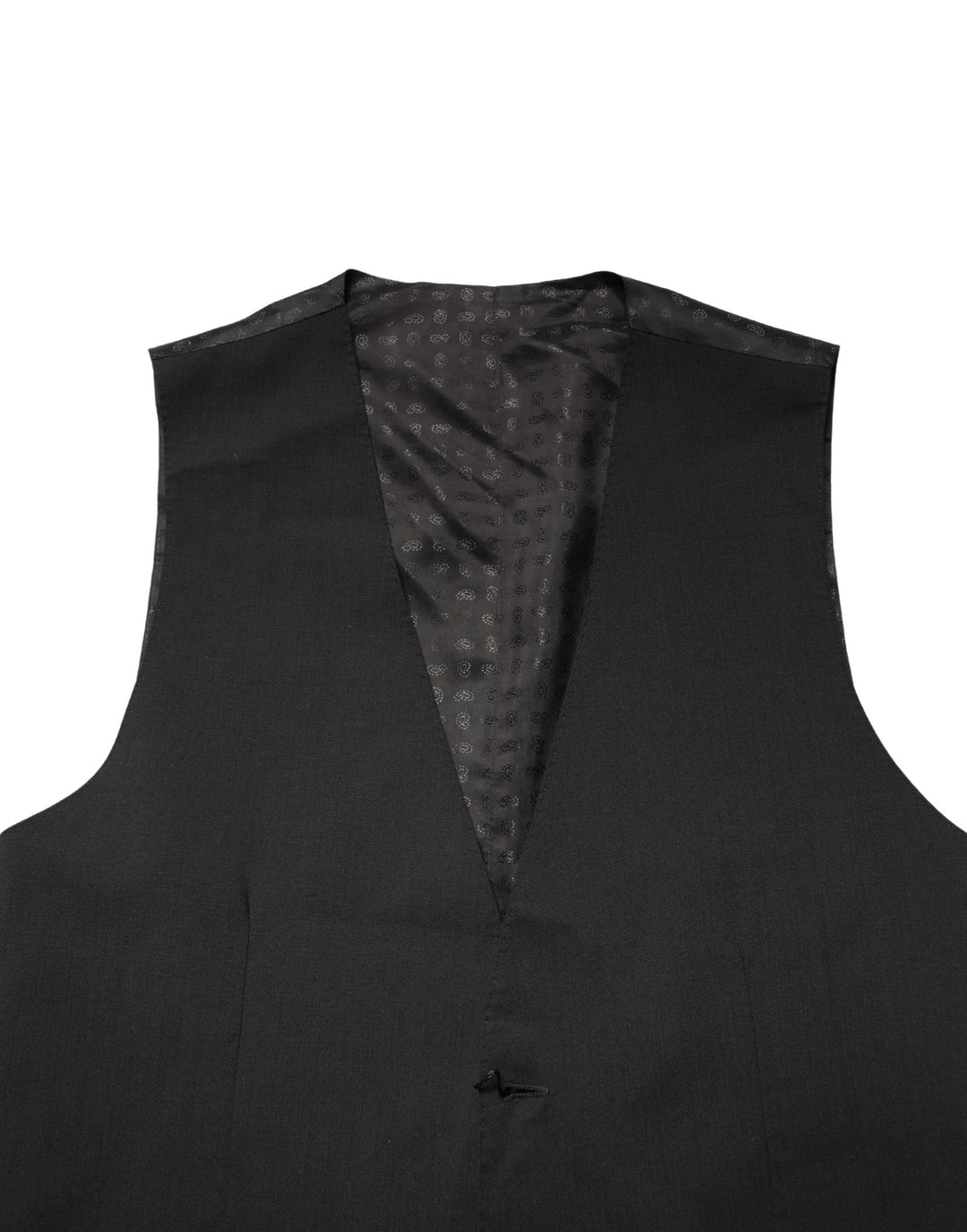 Dolce &amp; Gabbana Sample Sale Dolce &amp; Gabbana Black Wool Dress Men Formal Waistcoat Vest - | Designer outlet