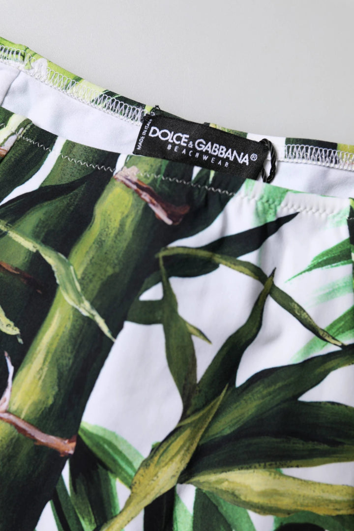 Dolce &amp; Gabbana Sample Sale Dolce &amp; Gabbana Green Leaf Print High-Waisted Girdle Underwear - | Designer outlet