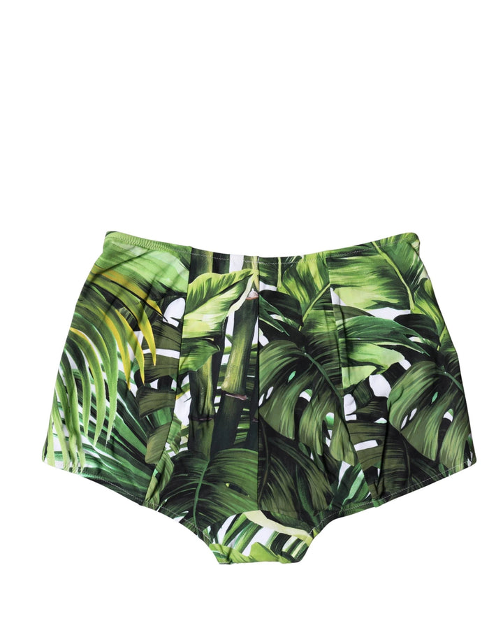 Dolce &amp; Gabbana Sample Sale Dolce &amp; Gabbana Green Leaf Print High-Waisted Girdle Underwear - | Designer outlet