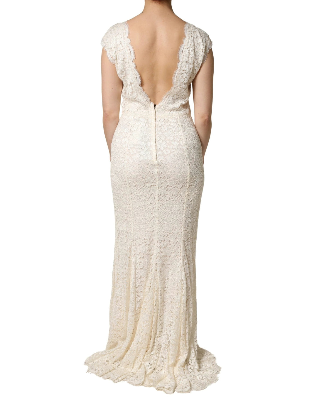 Dolce &amp; Gabbana Sample Sale Dolce &amp; Gabbana White Lace Viscose Sheath Long Gown Dress - | Designer outlet