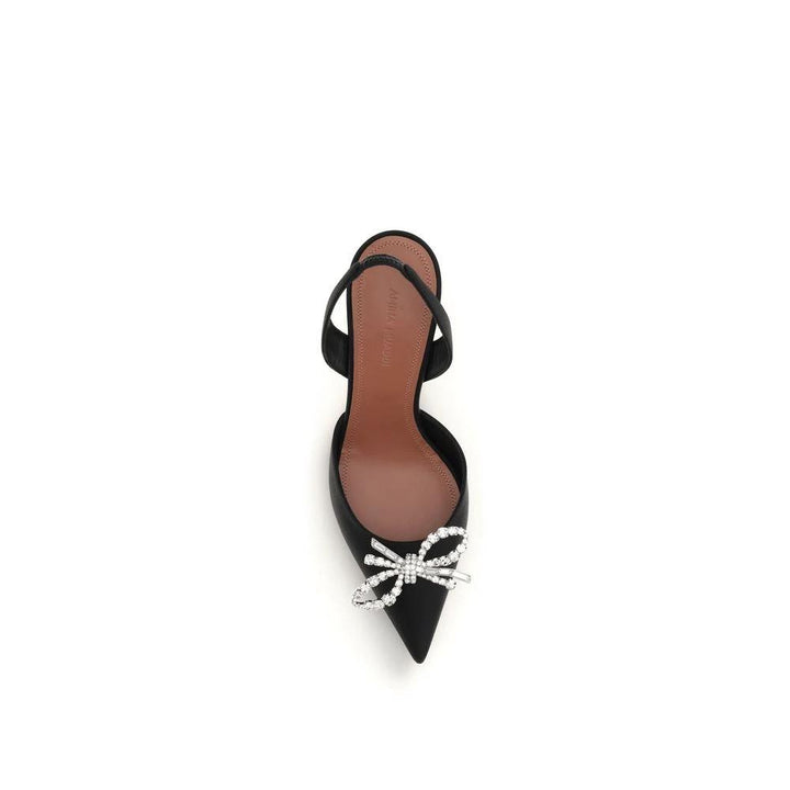 Amina Muaddi Sample Sale Amina Muaddi Black Silk High Heel Pumps - | Designer outlet