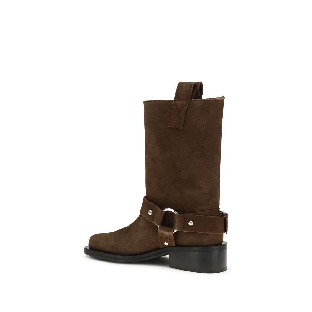 Ganni Sample Sale Ganni Brown Calf Leather Bos Taurus Lace-Up Boots - | Designer outlet