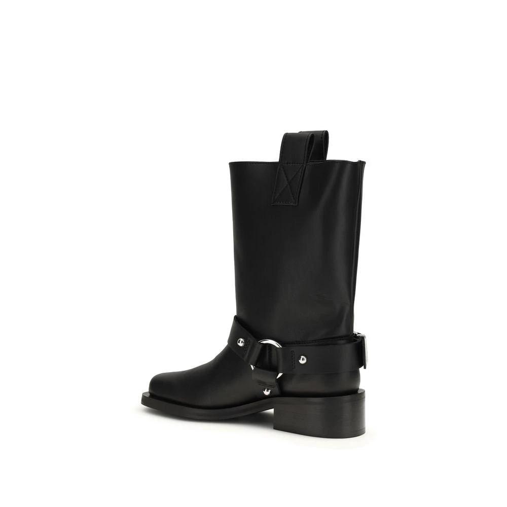 Ganni Sample Sale Ganni Black Calf Leather Bos Taurus Lace-Up Boots - | Designer outlet