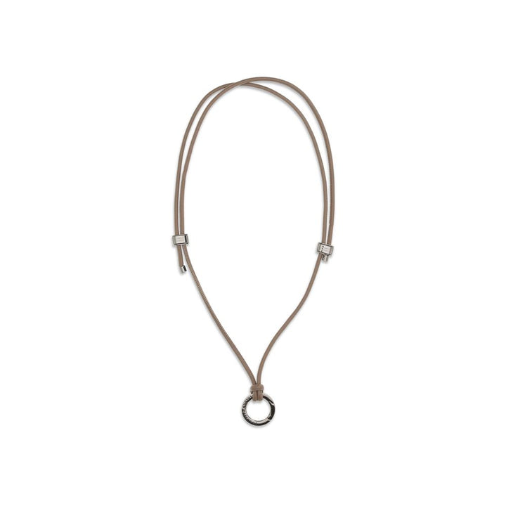 Brunello Cucinelli Black Calf Leather Bos Taurus Necklace