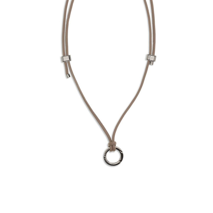 Brunello Cucinelli Black Calf Leather Bos Taurus Necklace