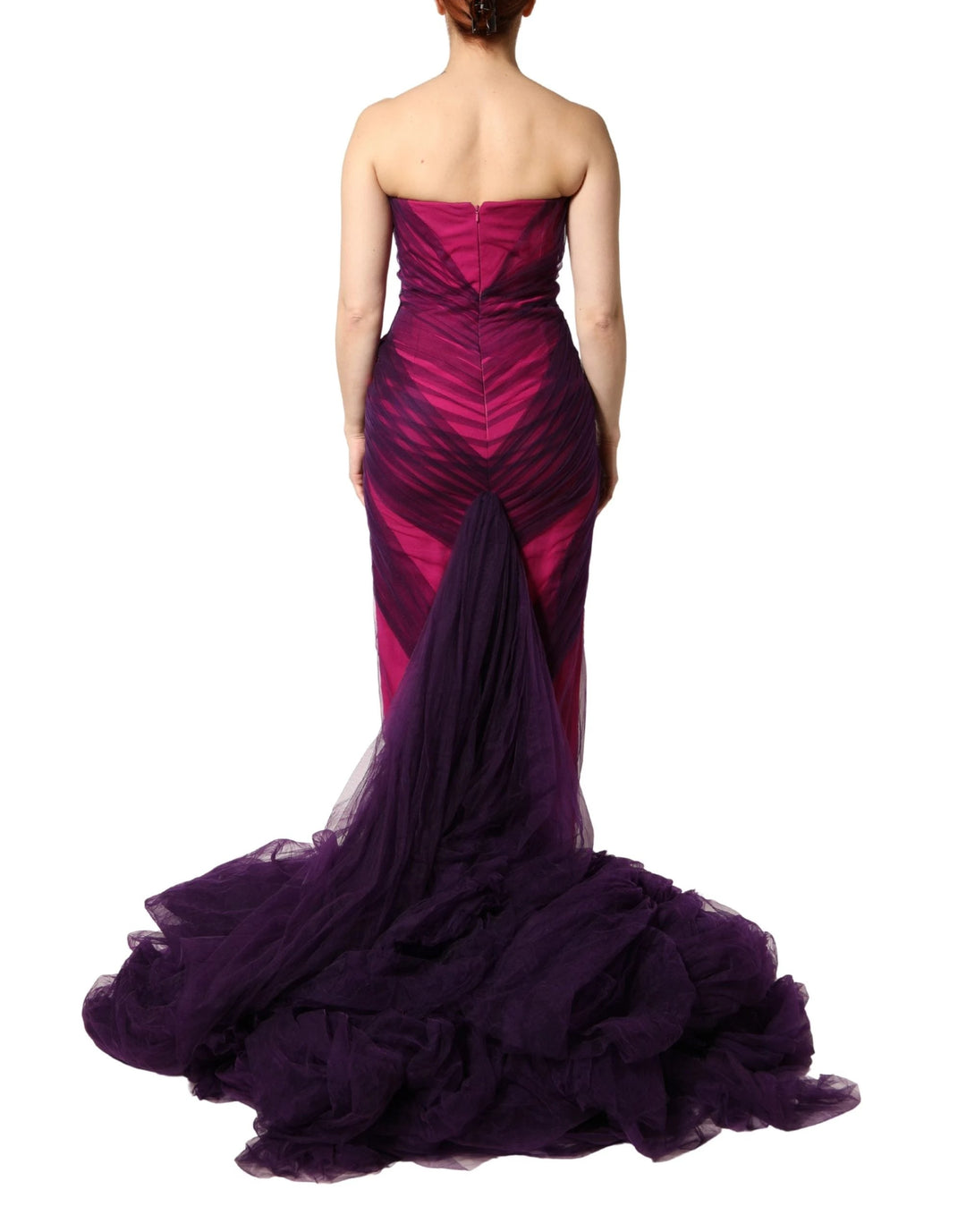 Dolce &amp; Gabbana Sample Sale Dolce &amp; Gabbana Pink Black Strapless Sheath Mermaid Dress - | Designer outlet