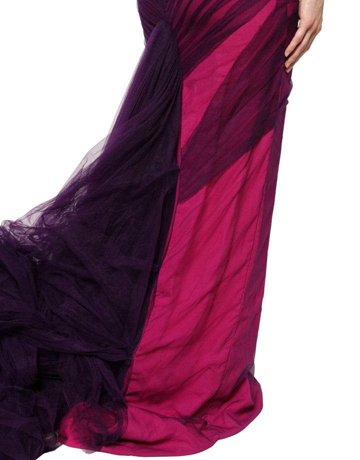 Dolce &amp; Gabbana Sample Sale Dolce &amp; Gabbana Pink Black Strapless Sheath Mermaid Dress - | Designer outlet
