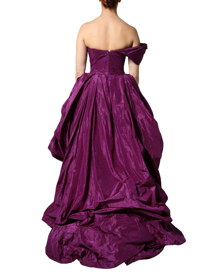 Dolce &amp; Gabbana Sample Sale Dolce &amp; Gabbana Purple Strapless A-line Asymmetric Dress - | Designer outlet