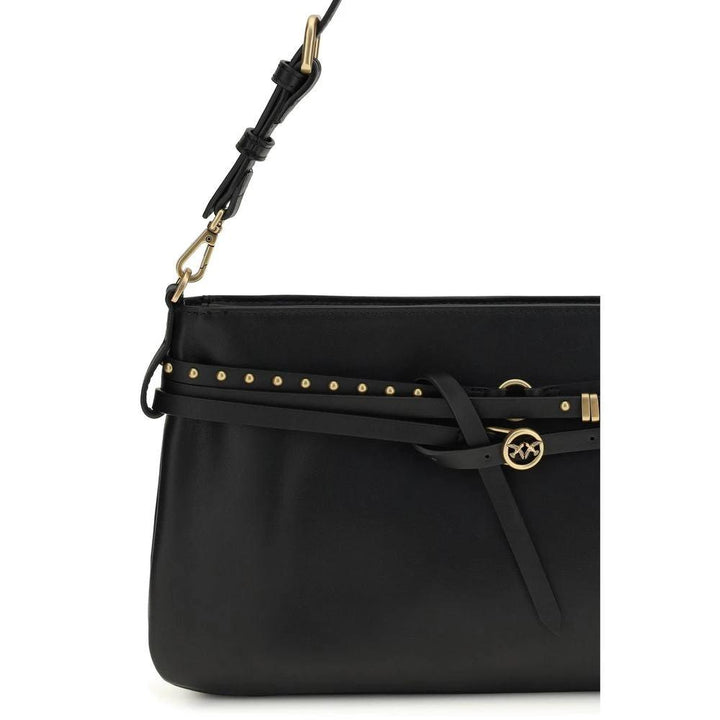 PINKO Sample Sale PINKO Black Calf Leather Bos Taurus Shoulder Bag - | Designer outlet