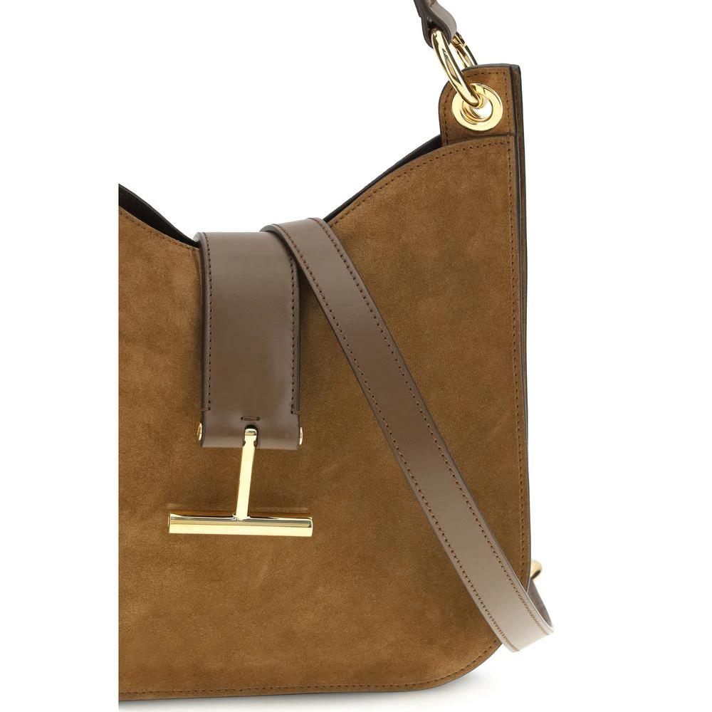 Tom Ford Sample Sale Tom Ford Brown Calf Leather Bos Taurus Shoulder Bag - | Designer outlet