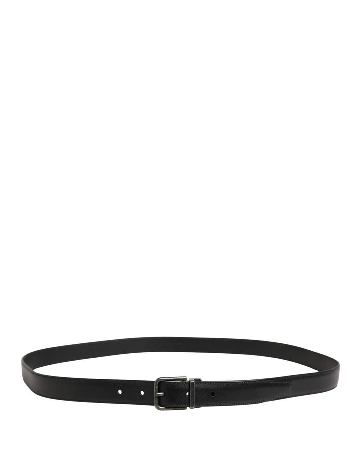 Dolce &amp; Gabbana Sample Sale Dolce &amp; Gabbana Men Black Classic Leather Metal Buckle Belt - | Designer outlet