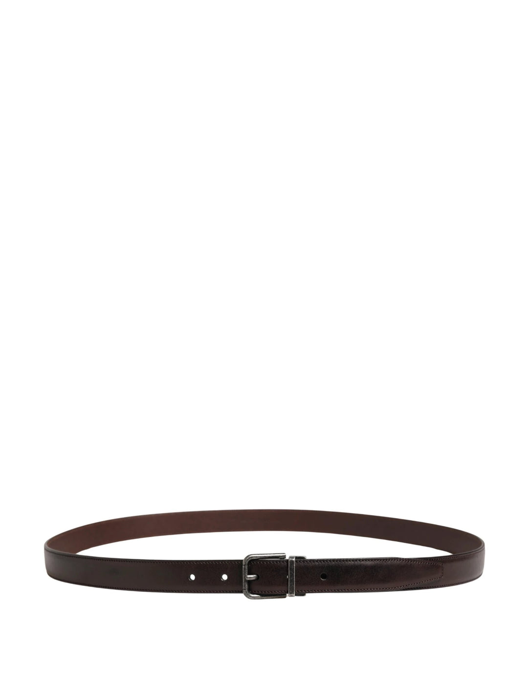 Dolce &amp; Gabbana Sample Sale Dolce &amp; Gabbana Men Brown Classic Leather Metal Buckle Belt - | Designer outlet