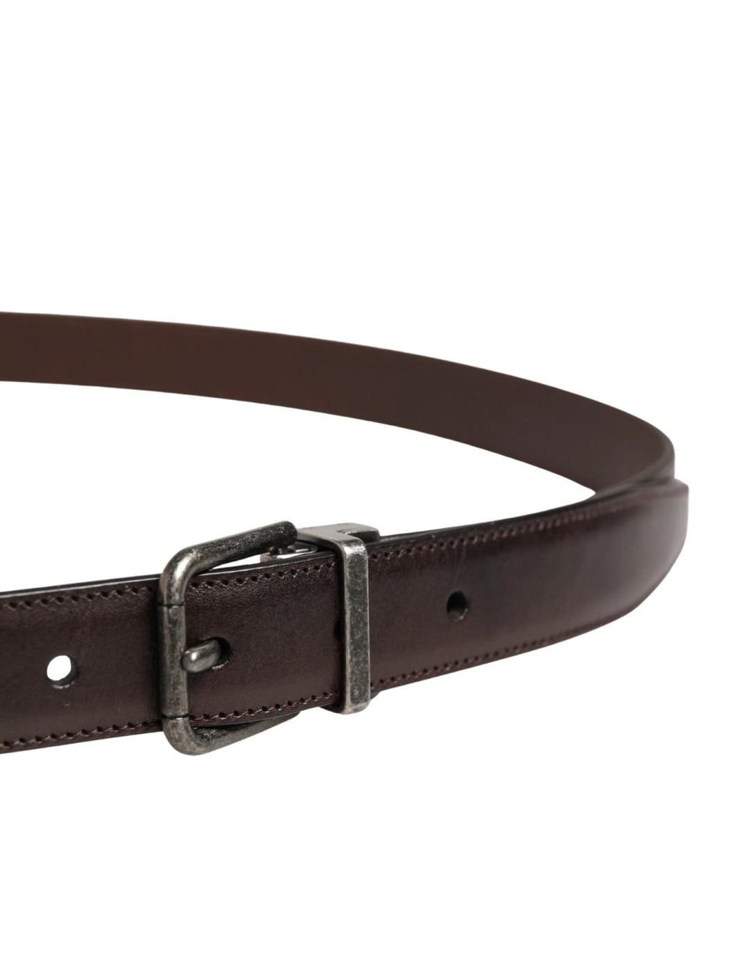 Dolce &amp; Gabbana Sample Sale Dolce &amp; Gabbana Men Brown Classic Leather Metal Buckle Belt - | Designer outlet