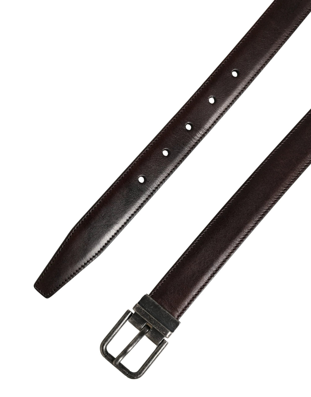 Dolce &amp; Gabbana Sample Sale Dolce &amp; Gabbana Men Brown Classic Leather Metal Buckle Belt - | Designer outlet