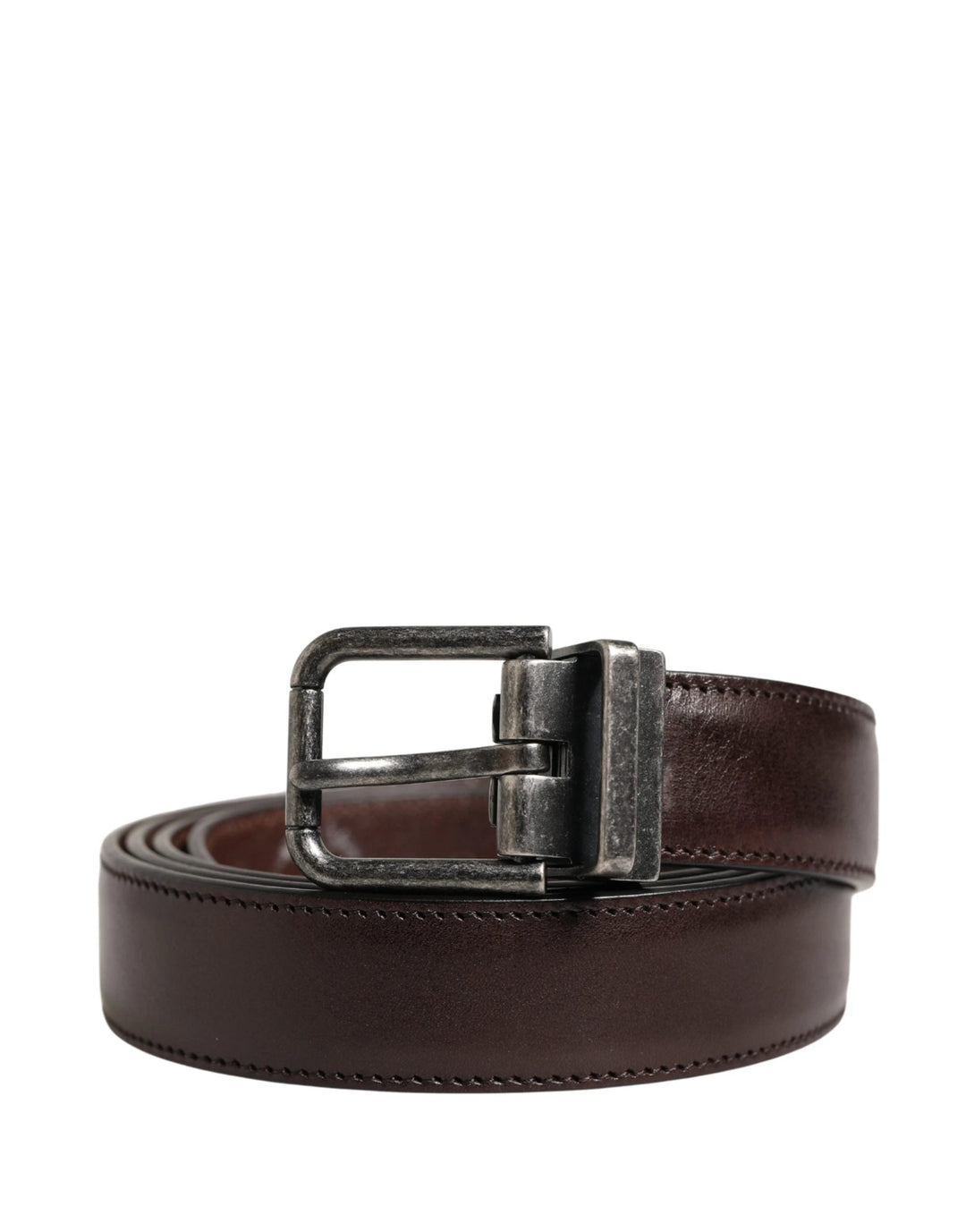 Dolce &amp; Gabbana Sample Sale Dolce &amp; Gabbana Men Brown Classic Leather Metal Buckle Belt - | Designer outlet