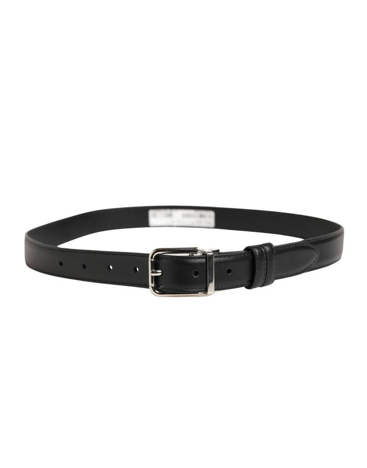 Dolce &amp; Gabbana Sample Sale Dolce &amp; Gabbana Men Black Classic Leather Metal Buckle Belt - | Designer outlet