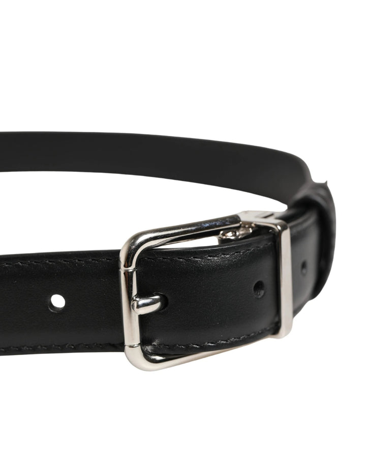 Dolce &amp; Gabbana Sample Sale Dolce &amp; Gabbana Men Black Classic Leather Metal Buckle Belt - | Designer outlet