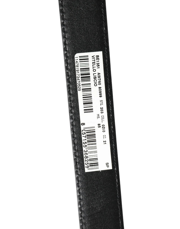 Dolce &amp; Gabbana Sample Sale Dolce &amp; Gabbana Men Black Classic Leather Metal Buckle Belt - | Designer outlet
