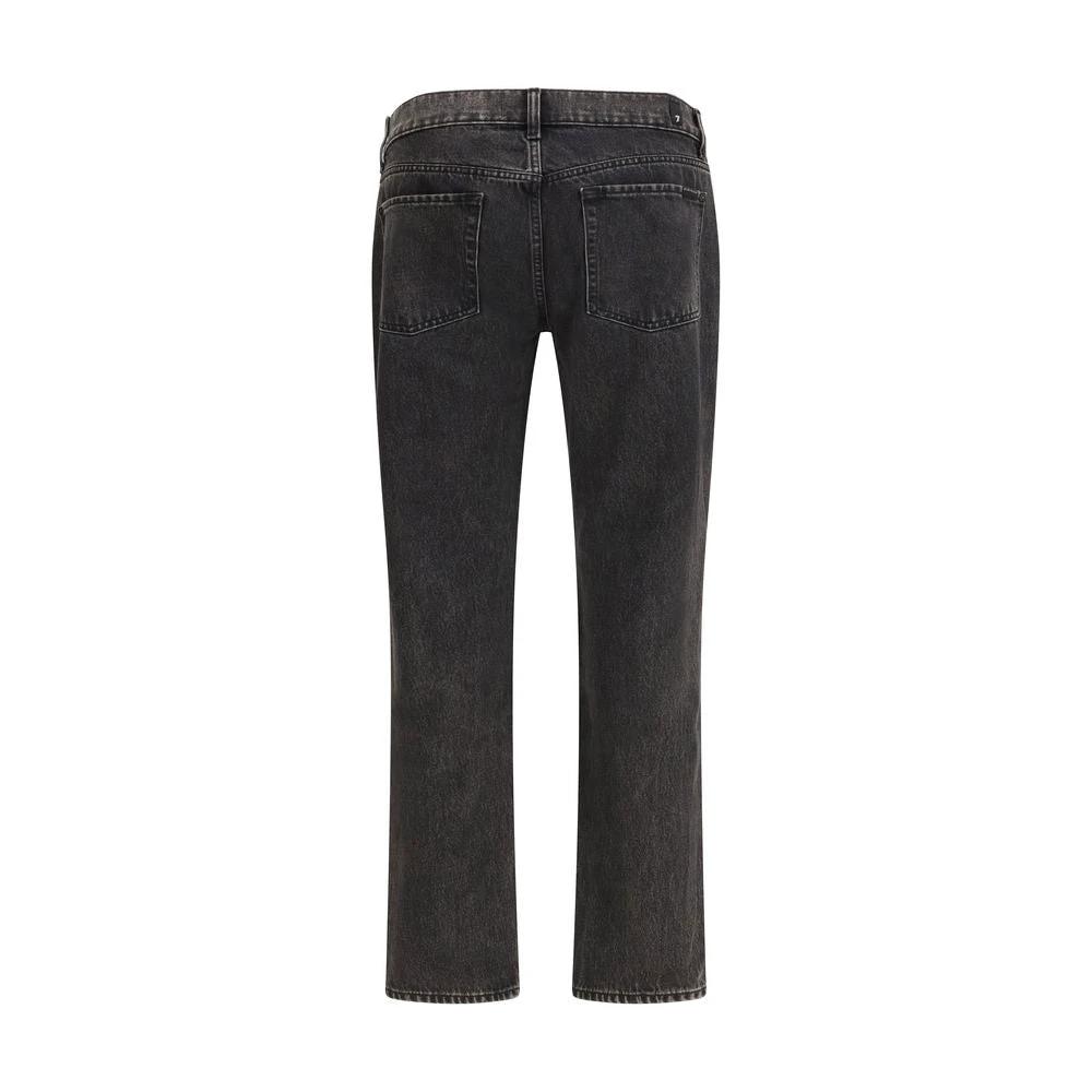 7FOR Sample Sale 7FOR Black Cotton Straight-Leg Jeans - | Designer outlet
