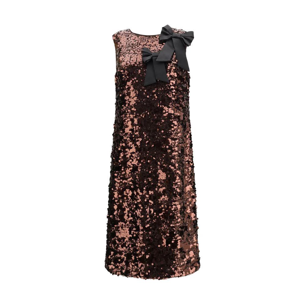 Ganni Sample Sale Ganni Brown Recycled Polyester Cocktail Dress - | Designer outlet