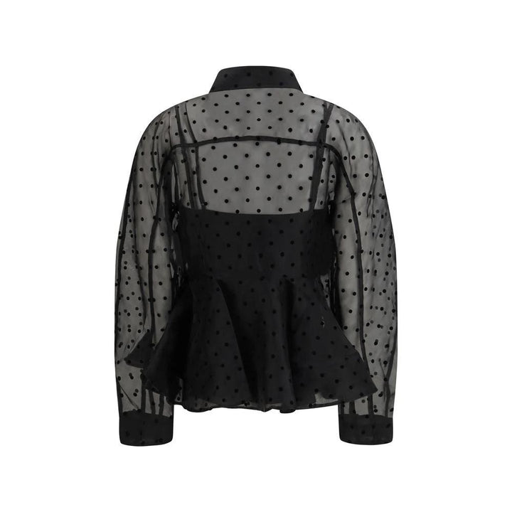 Ganni Sample Sale Ganni Black Recycled Polyester Pattern Shirt - | Designer outlet