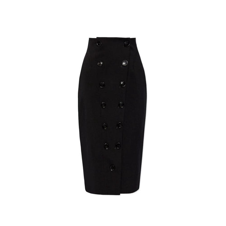 Alaïa Sample Sale Alaïa Black Elastane Midi Skirt - | Designer outlet
