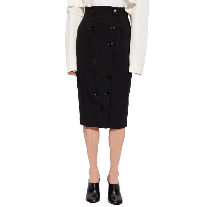 Alaïa Sample Sale Alaïa Black Elastane Midi Skirt - | Designer outlet