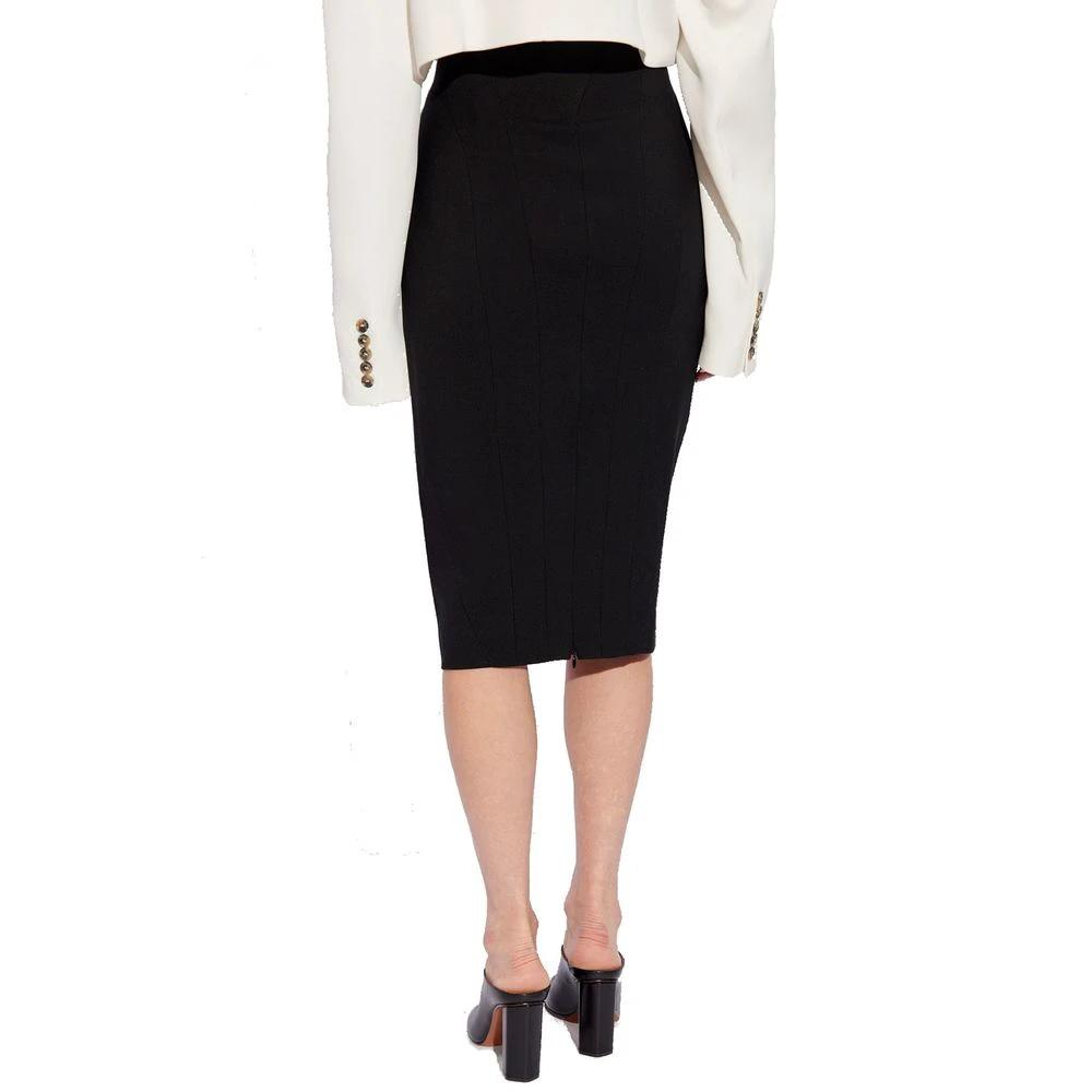 Alaïa Sample Sale Alaïa Black Elastane Midi Skirt - | Designer outlet