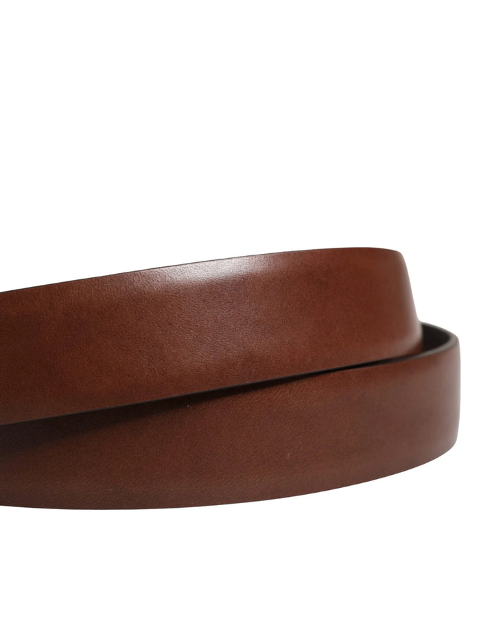 Dolce &amp; Gabbana Sample Sale Dolce &amp; Gabbana Men Brown Classic Leather Metal Buckle Belt - | Designer outlet